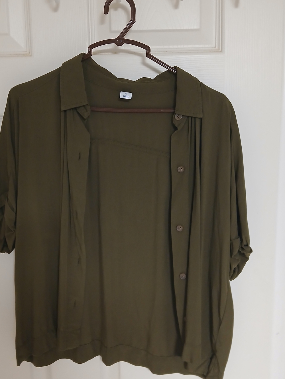 Old Navy Olive Green Button-Down Shirt